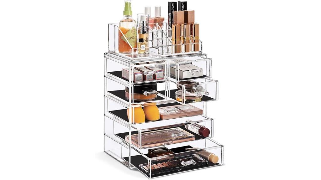 acrylic 7 drawer makeup organizer