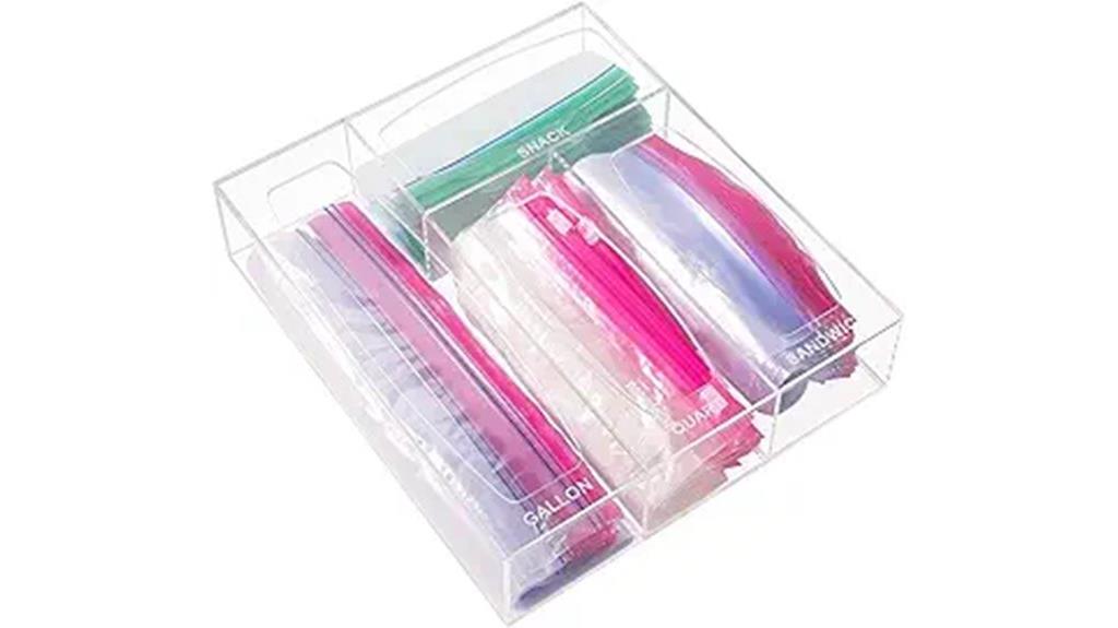 acrylic bag storage organizer