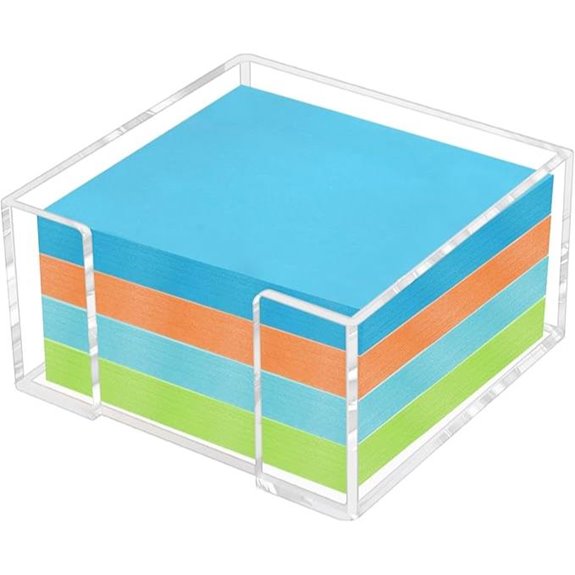 Acrylic Sticky Note Dispenser for Desk and Office