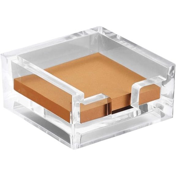 Modern Innovations Acrylic Notepad Holder for Desk Organization