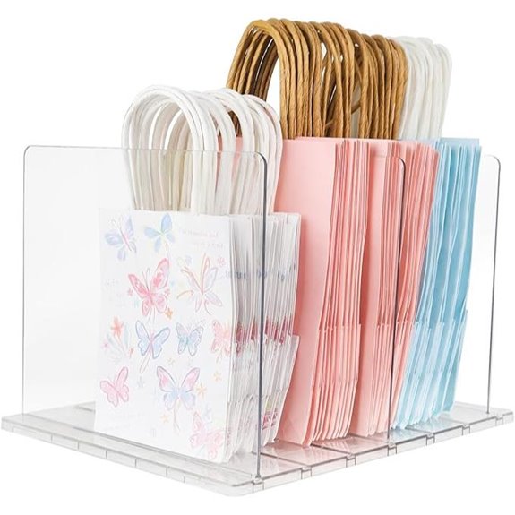 Acrylic Reusable Grocery Bag Organizer with Dividers