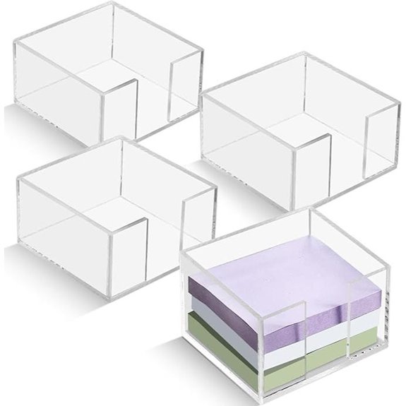 Acrylic Sticky Note Dispenser (4 Pack)
