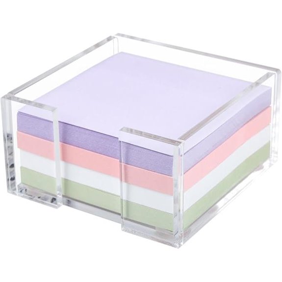 Acrylic Sticky Note Holder for Desk Organizer