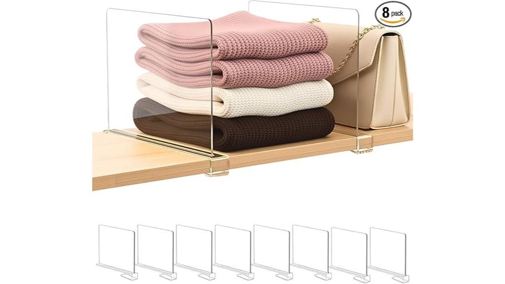 acrylic purse shelf dividers