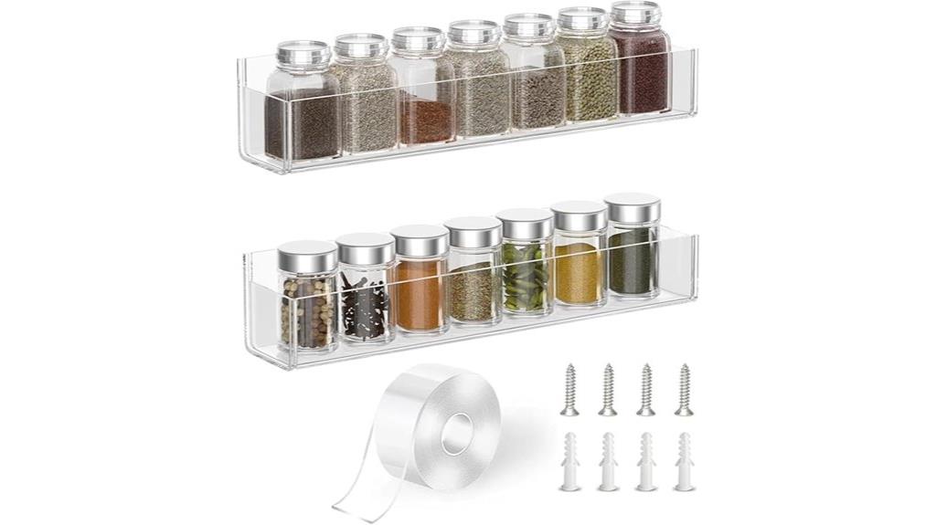 acrylic spice rack set