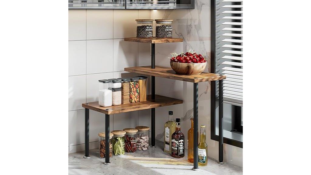 adjustable 3 tier kitchen organizer