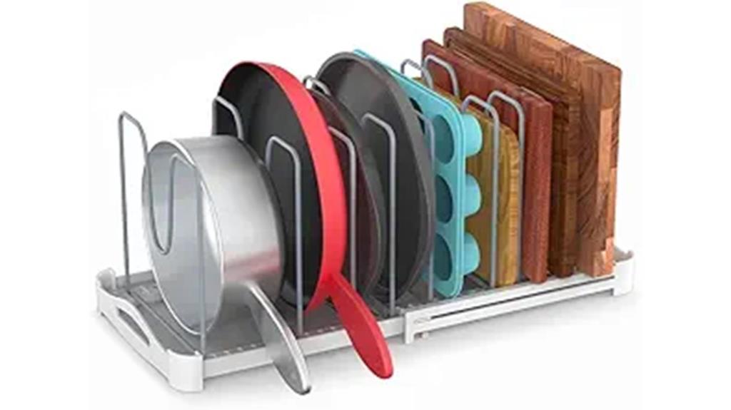 adjustable bakeware storage rack