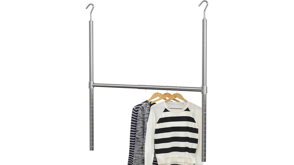 adjustable chrome closet rod