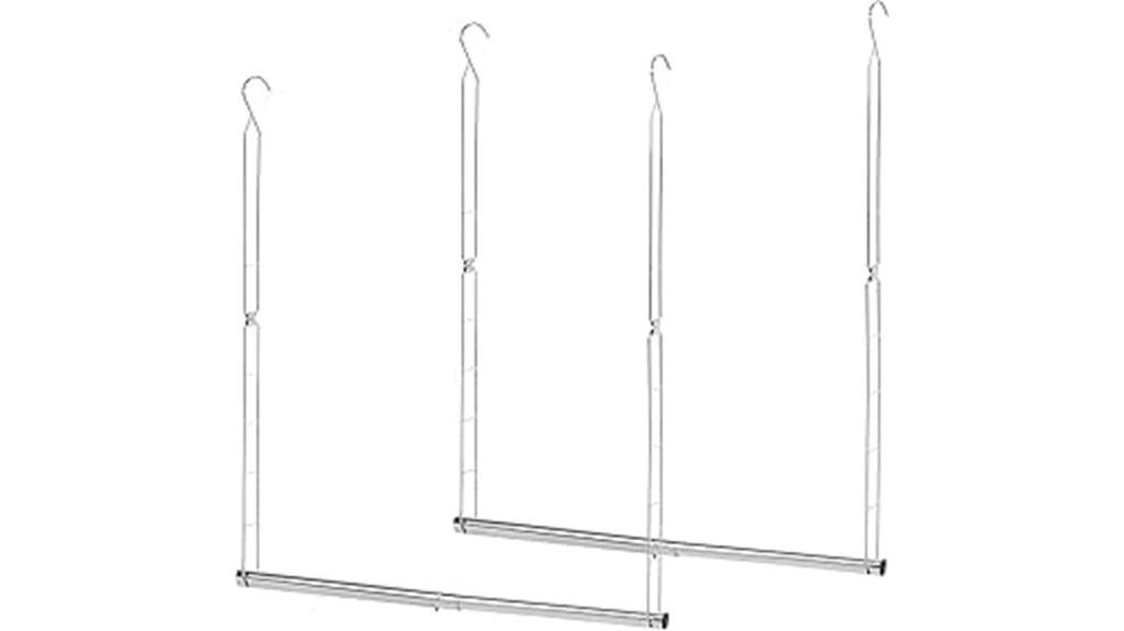 adjustable chrome closet rod