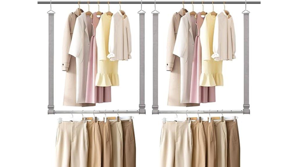 adjustable closet rod pair