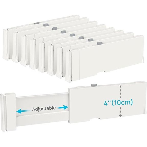 Vtopmart Adjustable Drawer Dividers for Clothes (8 Pack)