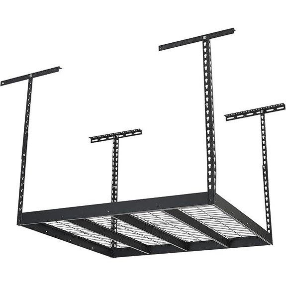 Klutch Adjustable Overhead Garage Storage Rack