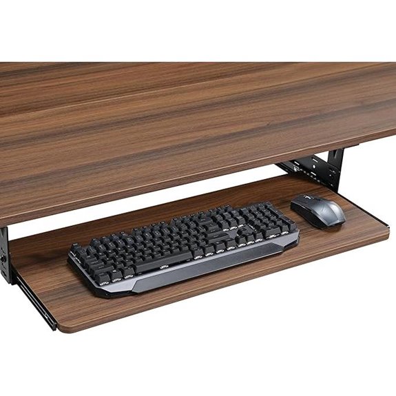 EUREKA Adjustable Keyboard Tray with Slide-Out Platform