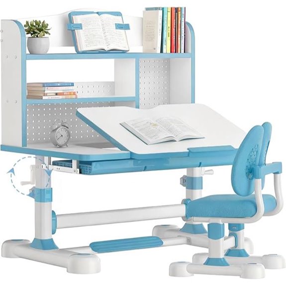 Kids Adjustable Study Desk and Chair Set