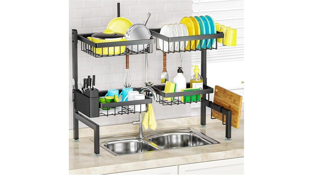 adjustable kitchen drain organizer