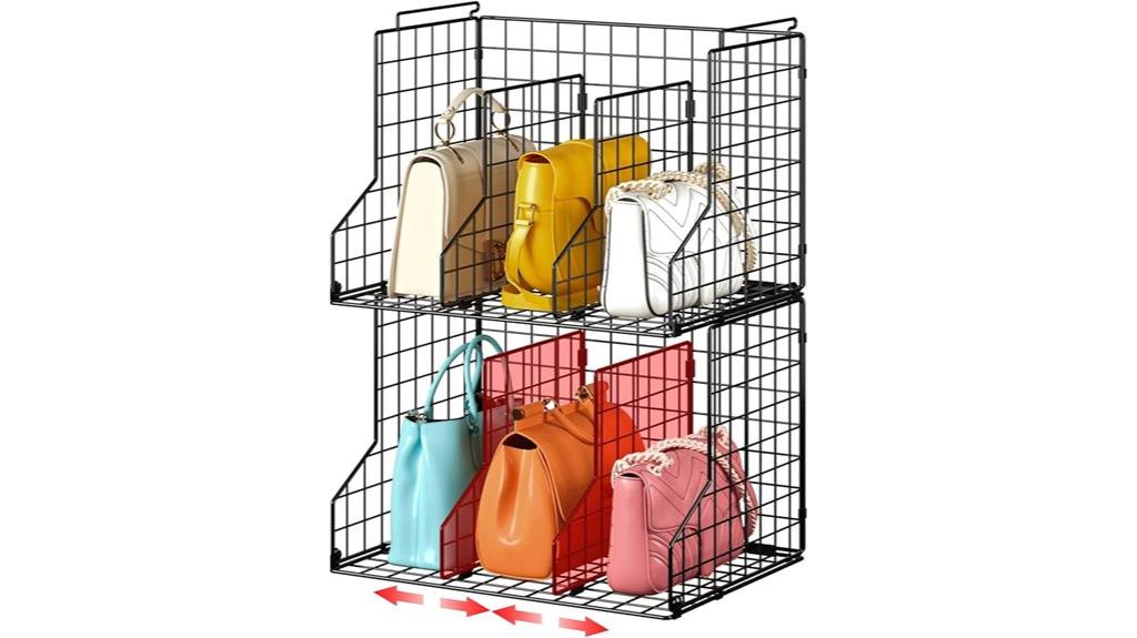 adjustable stackable purse organizers