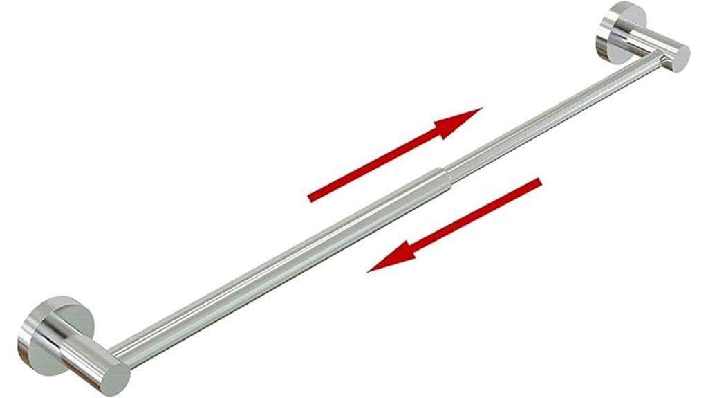 adjustable stainless steel towel bar