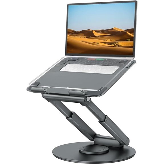 Tounee Adjustable Laptop Stand with Swivel Base