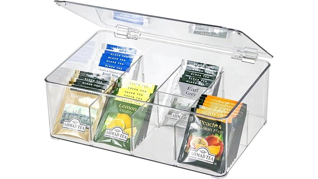 adjustable tea bag storage