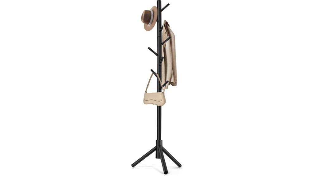 adjustable tree coat rack