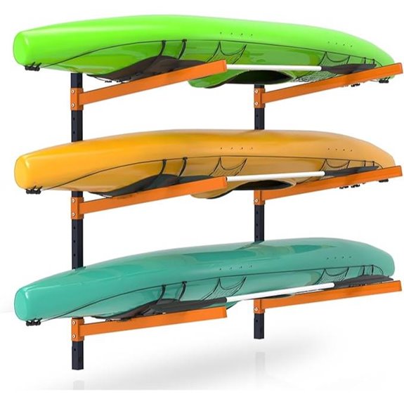 Wall-Mount Adjustable Kayak Storage Rack