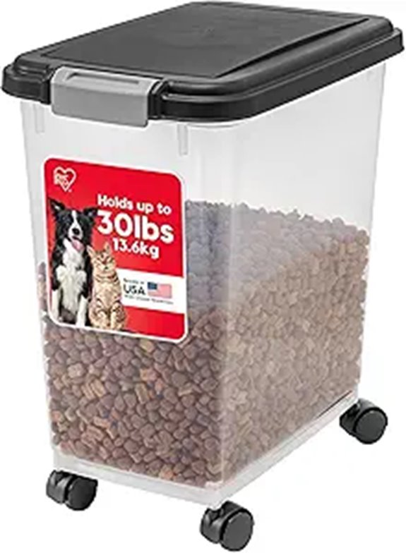 IRIS Airtight Pet Food Storage Container with Wheels