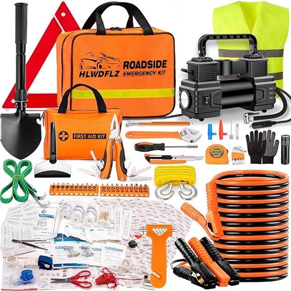 Car Emergency Kit with Air Compressor and Tools