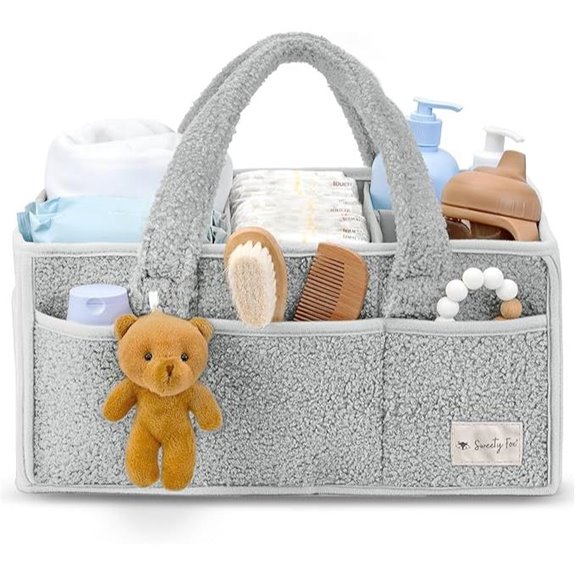 Sweety Fox Baby Diaper Caddy Organizer with Handle