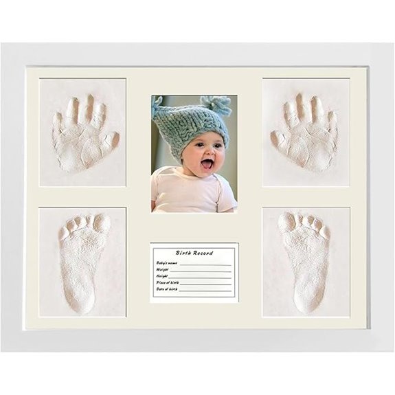 MICKYU Baby Handprint Footprint Casting Keepsake Frame