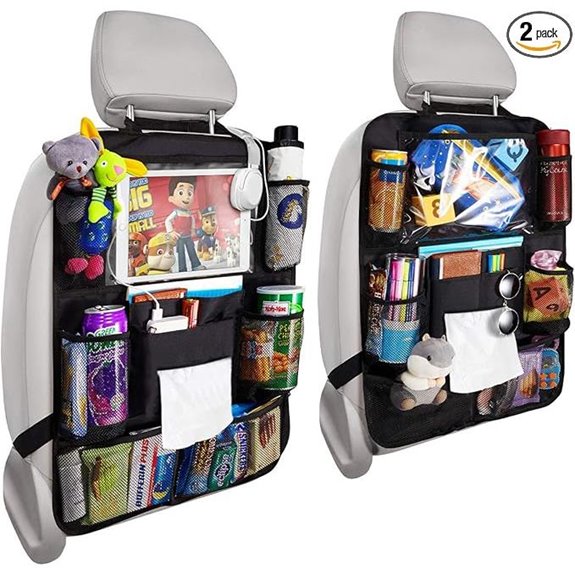 Car Backseat Organizer with Tablet Holder and 8 Storage Pockets