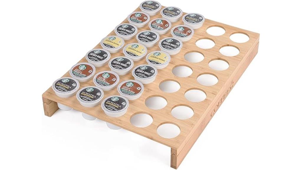 bamboo k cup coffee holder