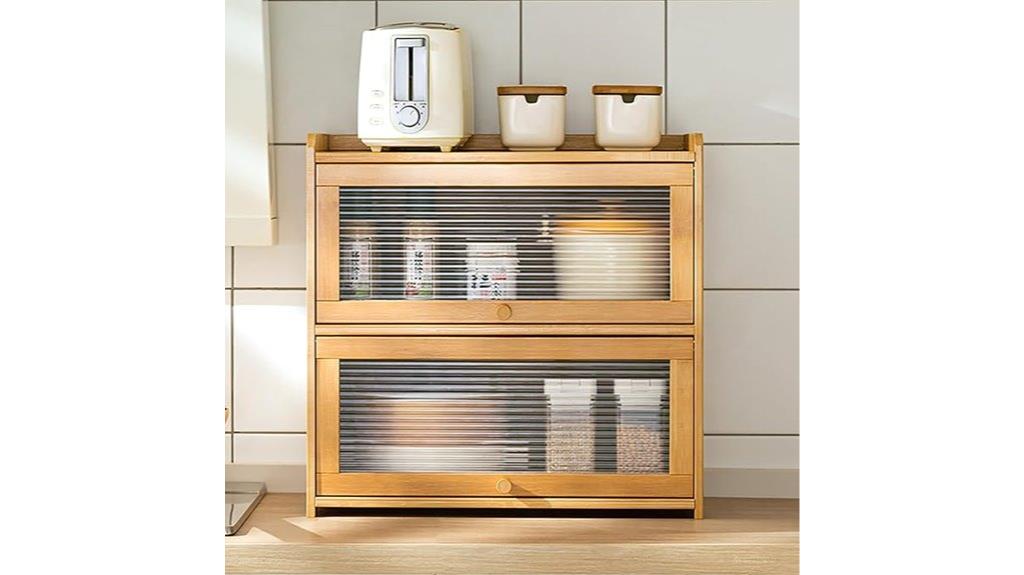 bamboo kitchen storage cabinet