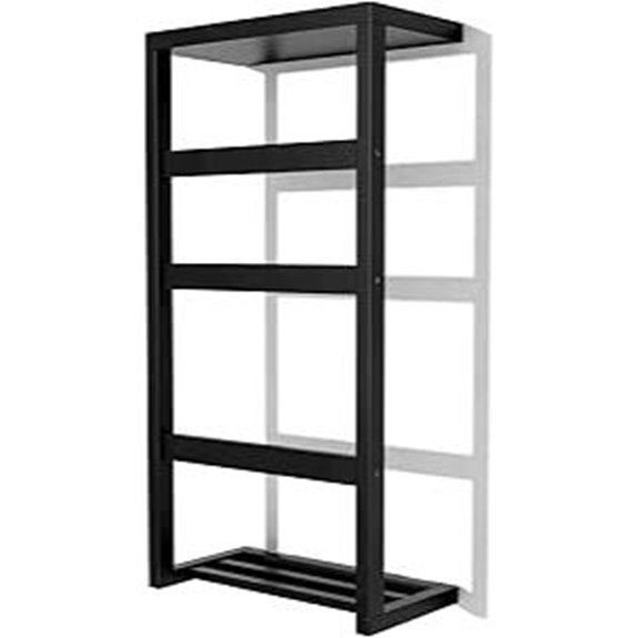 Bamboo 4-Tier Wall Towel and Blanket Ladder