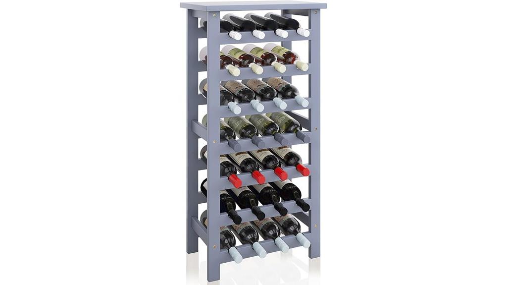 bamboo wine rack storage