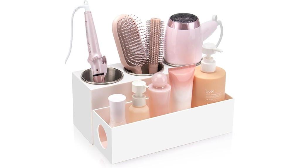 bathroom hair tool storage