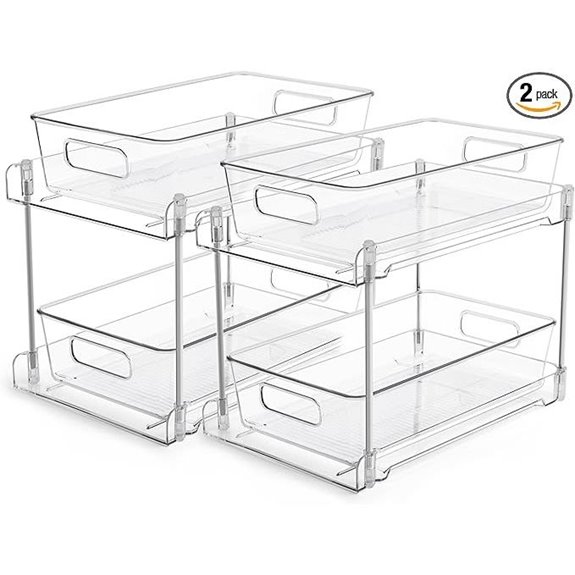 Vtopmart 2-Tier Under Sink Bathroom Organizer (2 Pack)
