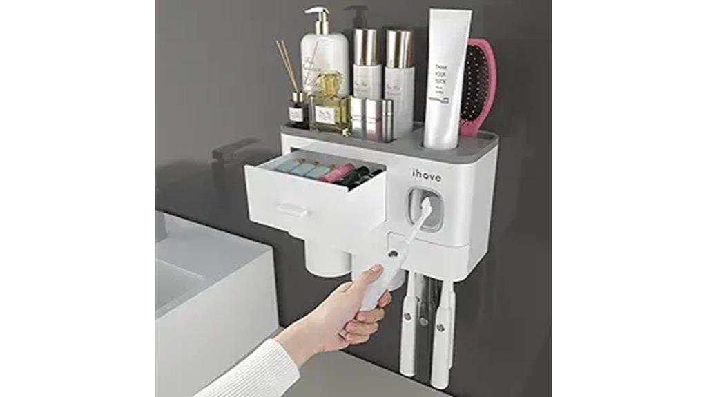 bathroom toothbrush holder dispenser
