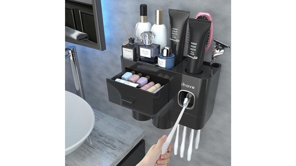 bathroom toothbrush holder dispenser