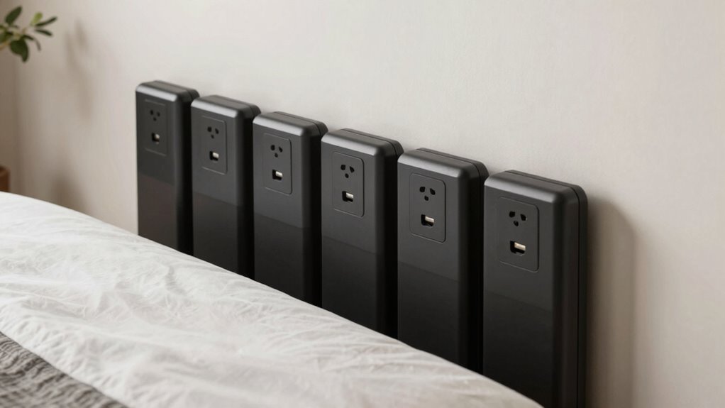 bed risers with outlets