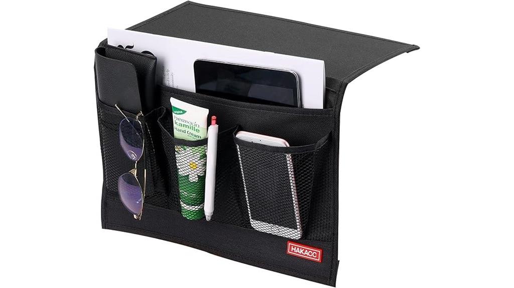bedside organizer with pockets