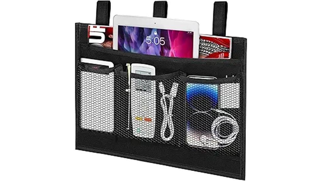 bedside organizer with pockets