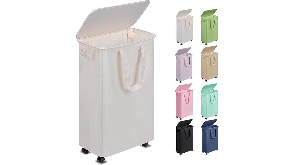 beige 55l laundry hamper