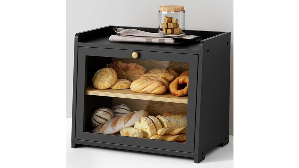 black bread storage container