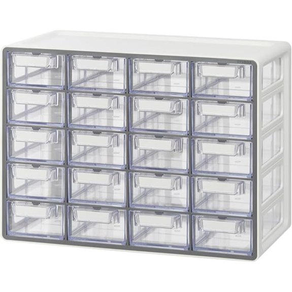 Blue Ginkgo 20-Drawer Stackable Craft Organizer