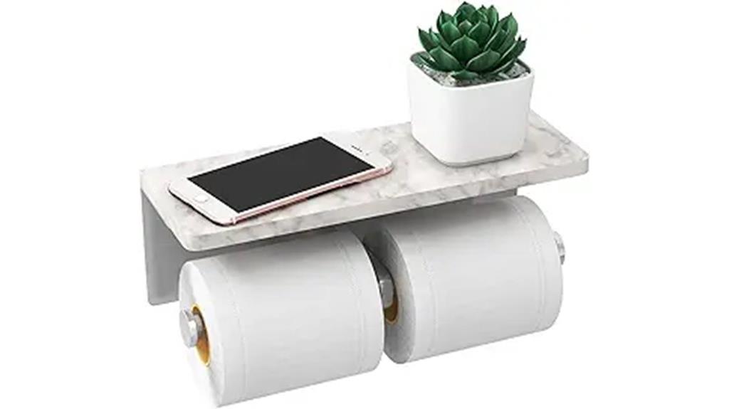 brushed nickel shelf holder