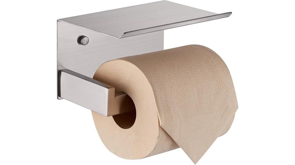 brushed nickel toilet holder