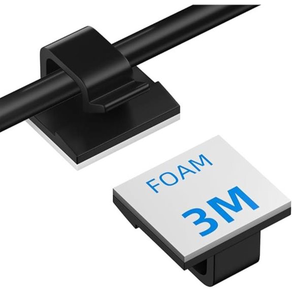 100 Pcs Adhesive Cable Clips for Cords and Lights