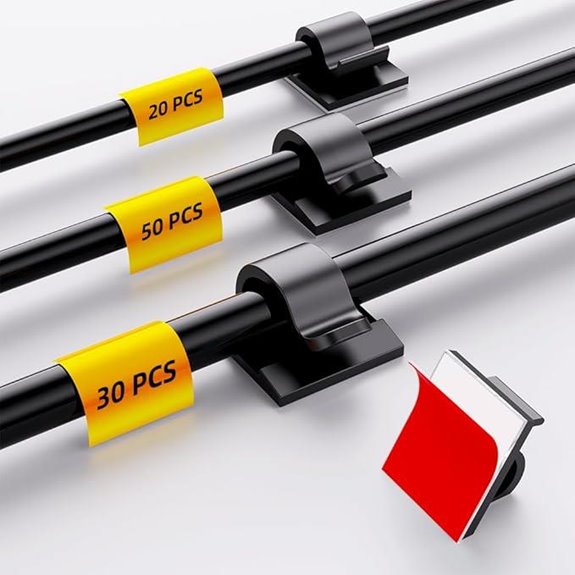 Adhesive Cable Clips Set for Cord Management