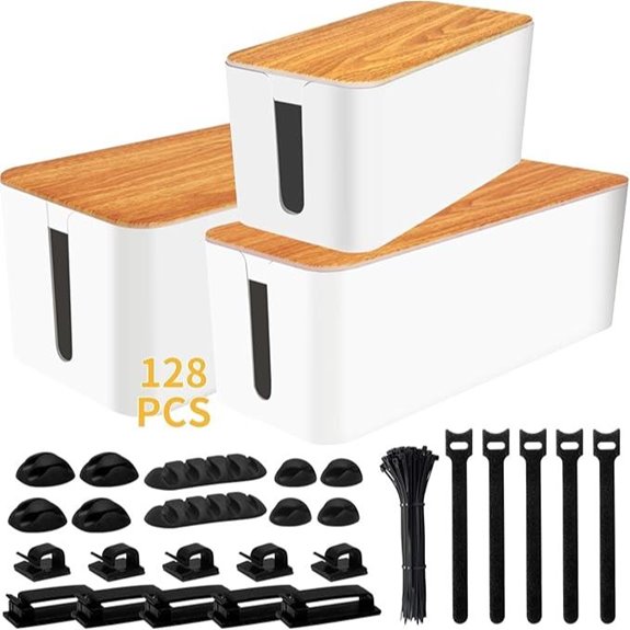 YUANYE Cable Management Kit for Power Strips (3-Pack)