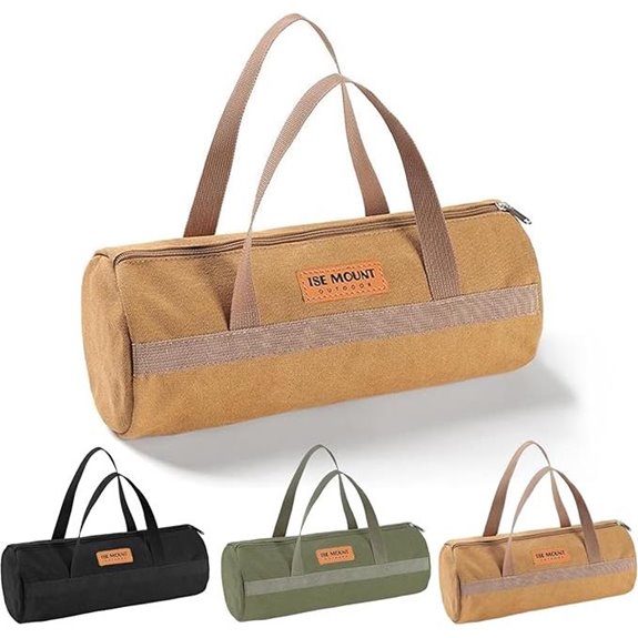 Tent Stakes Bag Canvas Organizer with Zipper